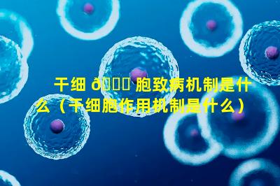 干细 🐕 胞致病机制是什么（干细胞作用机制是什么）